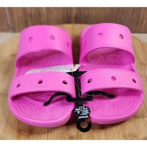 Crocs Classic Sandal Slip On Comfort Shoes Electric Pink Womens Size 10 Mens 8